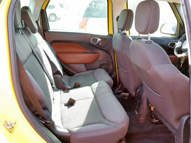 ZFBCFADH6EZ016937 - 2014 FIAT 500L TREKK YELLOW photo 6