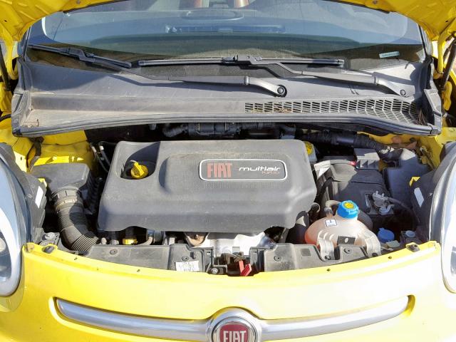 ZFBCFADH6EZ016937 - 2014 FIAT 500L TREKK YELLOW photo 7