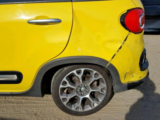 ZFBCFADH6EZ016937 - 2014 FIAT 500L TREKK YELLOW photo 9