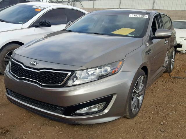 5XXGR4A68DG143328 - 2013 KIA OPTIMA SX GRAY photo 2