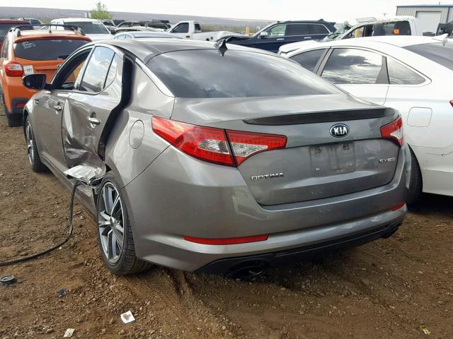 5XXGR4A68DG143328 - 2013 KIA OPTIMA SX GRAY photo 3