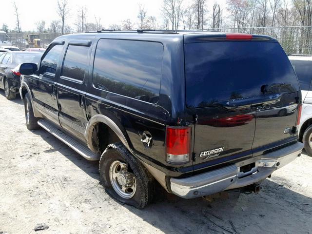 1FMNU43S9YED28395 - 2000 FORD EXCURSION BLACK photo 3