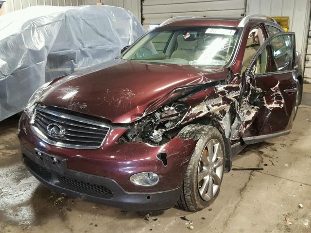 JN1AJ0HR6CM450594 - 2012 INFINITI EX35 BASE BURGUNDY photo 2