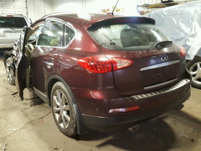 JN1AJ0HR6CM450594 - 2012 INFINITI EX35 BASE BURGUNDY photo 3