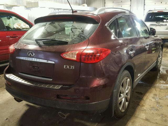 JN1AJ0HR6CM450594 - 2012 INFINITI EX35 BASE BURGUNDY photo 4
