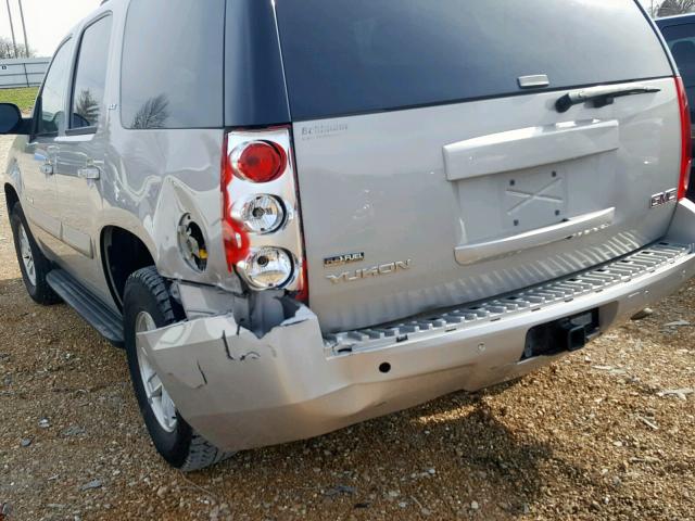 1GKFK13088J238517 - 2008 GMC YUKON SILVER photo 9