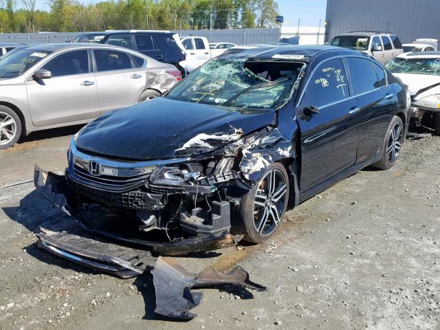 1HGCR2F12HA221783 - 2017 HONDA ACCORD SPO BLACK photo 2