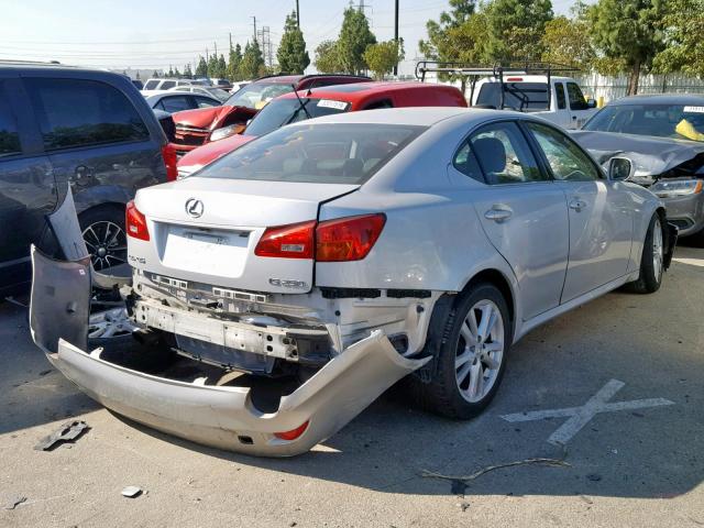 JTHBK262465016705 - 2006 LEXUS IS 250 SILVER photo 4