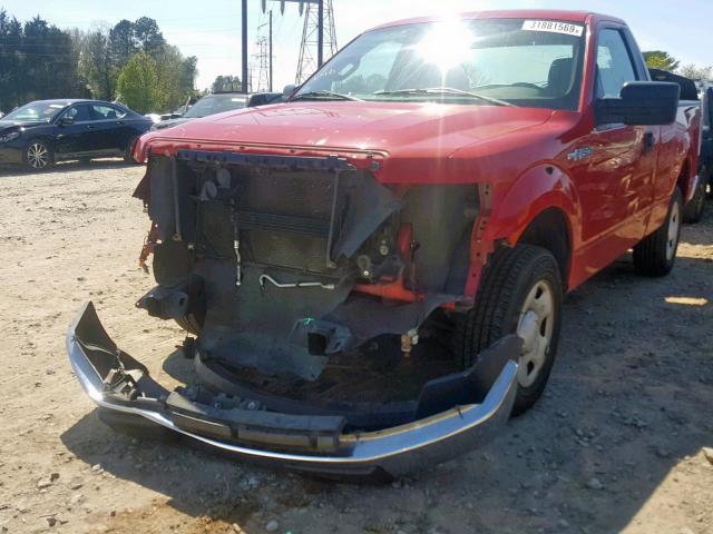 1FTRF12W19KC95480 - 2009 FORD F150 RED photo 2