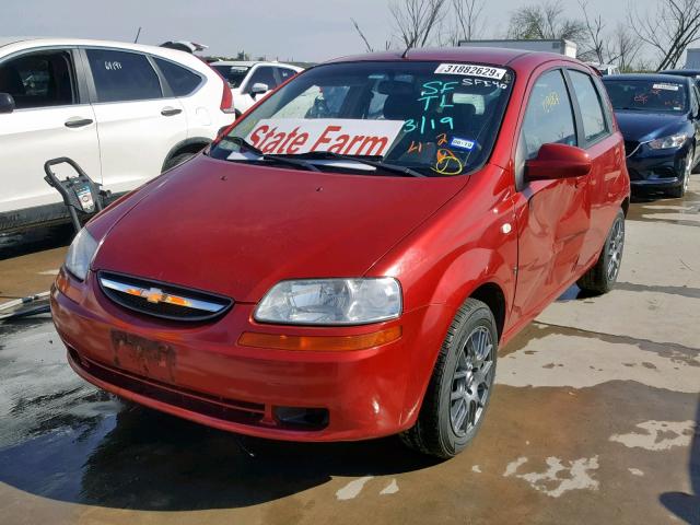 KL1TD66668B256439 - 2008 CHEVROLET AVEO BASE Марун фото 2