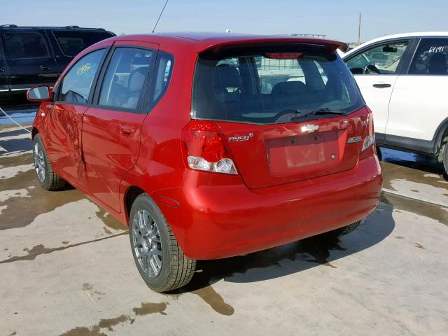 KL1TD66668B256439 - 2008 CHEVROLET AVEO BASE Марун фото 3