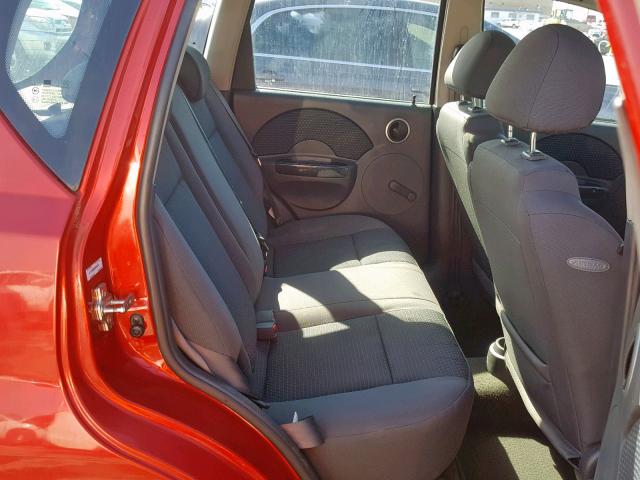 KL1TD66668B256439 - 2008 CHEVROLET AVEO BASE Марун фото 6