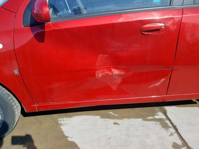 KL1TD66668B256439 - 2008 CHEVROLET AVEO BASE Марун фото 9