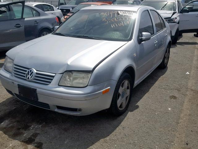 3VWSE69M12M081316 - 2002 VOLKSWAGEN JETTA GLS SILVER photo 2