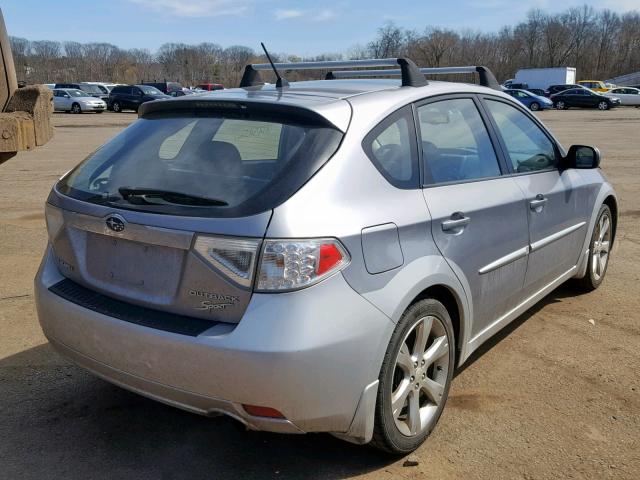 JF1GH63638H828332 - 2008 SUBARU IMPREZA OU SILVER photo 4