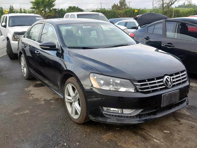 1VWBM7A33CC058876 - 2012 VOLKSWAGEN PASSAT SE BLACK photo 1