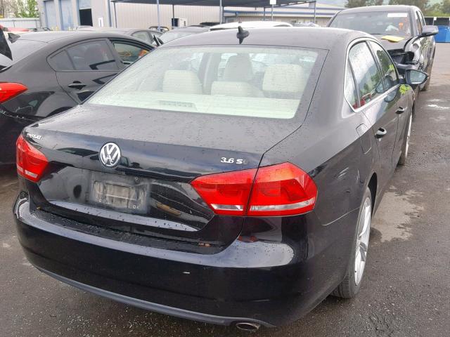 1VWBM7A33CC058876 - 2012 VOLKSWAGEN PASSAT SE BLACK photo 4