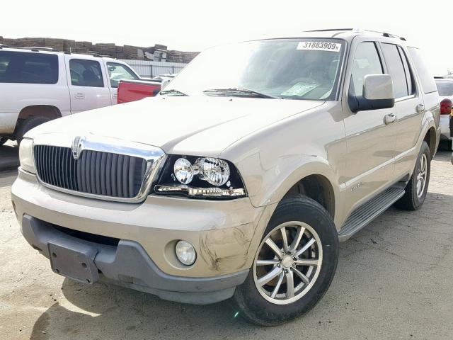 5LMEU88H74ZJ47526 - 2004 LINCOLN AVIATOR ოქროსფერი ფოტო 2