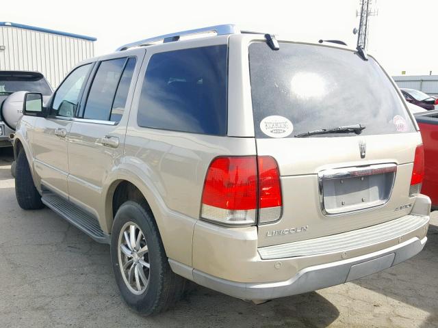 5LMEU88H74ZJ47526 - 2004 LINCOLN AVIATOR ოქროსფერი ფოტო 3