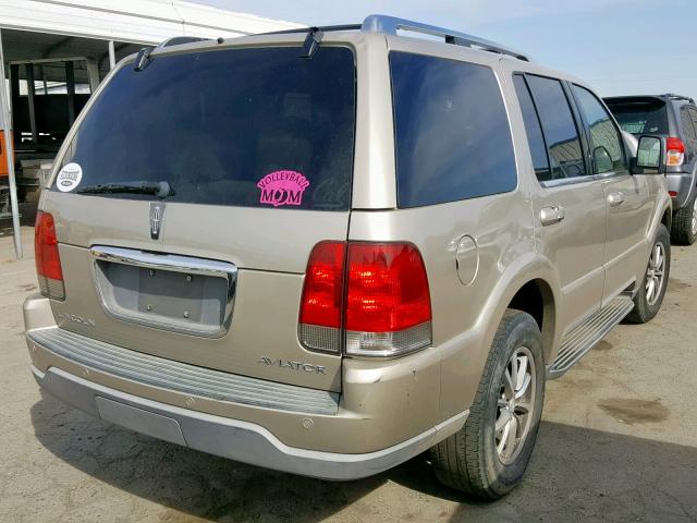 5LMEU88H74ZJ47526 - 2004 LINCOLN AVIATOR ოქროსფერი ფოტო 4