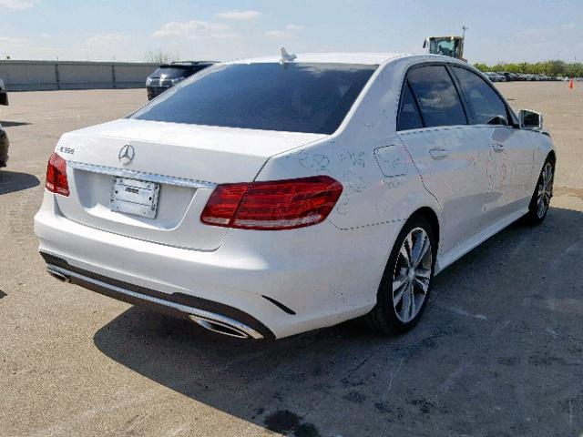 WDDHF5KB4EA797583 - 2014 MERCEDES-BENZ E 350 WHITE photo 4