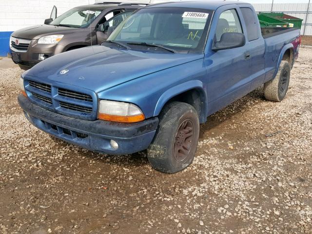 1D7HG32N73S172601 - 2003 DODGE DAKOTA SPO BLUE photo 2