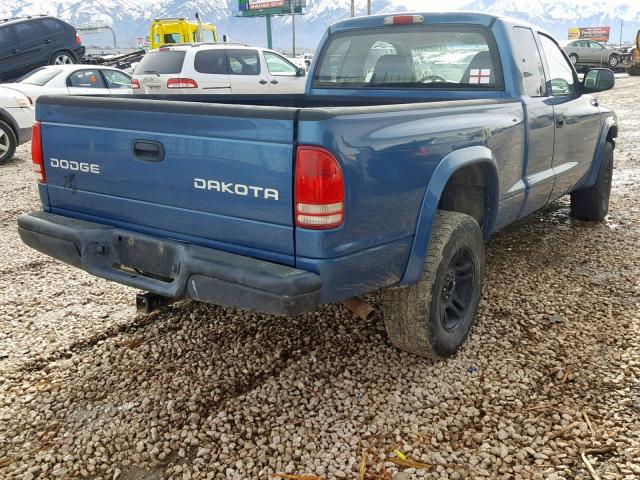 1D7HG32N73S172601 - 2003 DODGE DAKOTA SPO BLUE photo 4