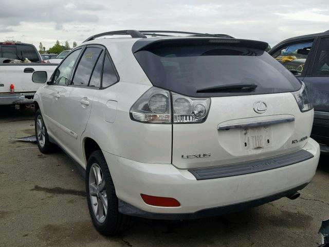 JTJHW31U872035725 - 2007 LEXUS RX 400H WHITE photo 3