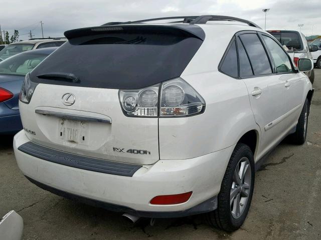 JTJHW31U872035725 - 2007 LEXUS RX 400H WHITE photo 4