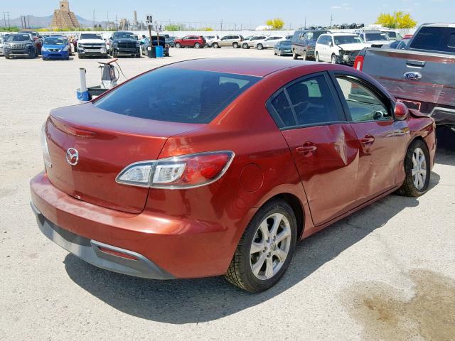 JM1BL1VG3B1461900 - 2011 MAZDA 3 I RED photo 4