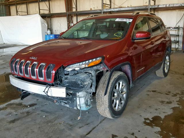 1C4PJMCS4EW198327 - 2014 JEEP CHEROKEE L MAROON photo 2