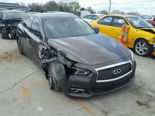 JN1BV7AP6EM672808 - 2014 INFINITI Q50 BASE BROWN photo 1