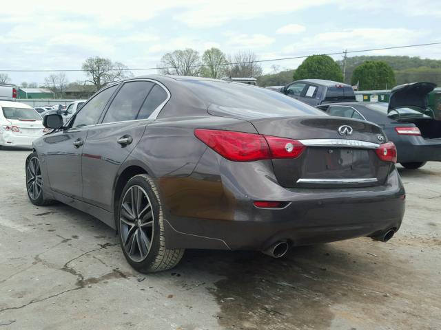 JN1BV7AP6EM672808 - 2014 INFINITI Q50 BASE BROWN photo 3