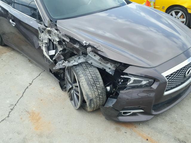 JN1BV7AP6EM672808 - 2014 INFINITI Q50 BASE BROWN photo 9