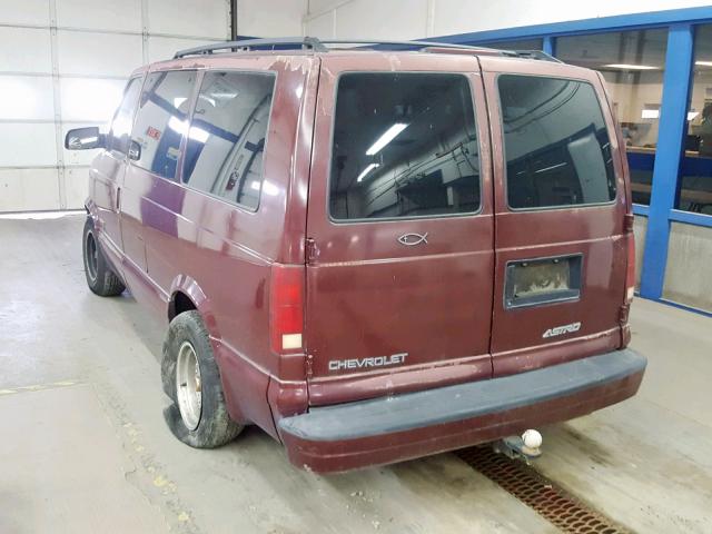 1GNDM19X42B120605 - 2002 CHEVROLET ASTRO MAROON photo 3