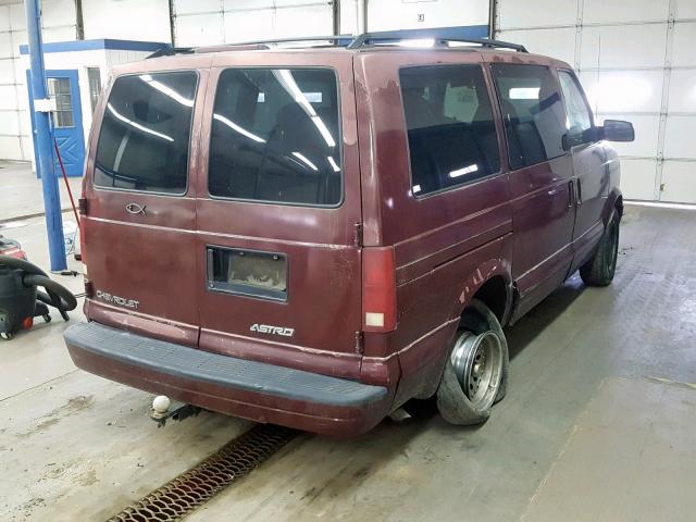 1GNDM19X42B120605 - 2002 CHEVROLET ASTRO MAROON photo 4