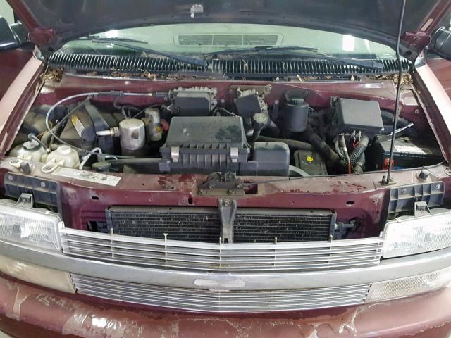 1GNDM19X42B120605 - 2002 CHEVROLET ASTRO MAROON photo 7