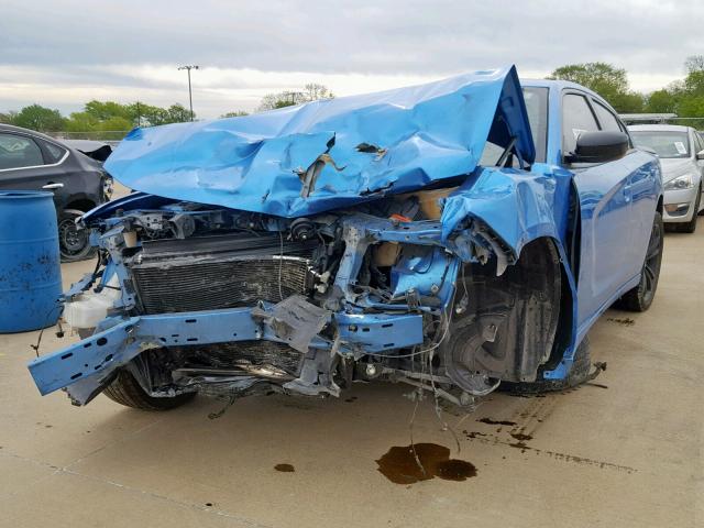 2C3CDXHG2GH187750 - 2016 DODGE CHARGER SX BLUE photo 2