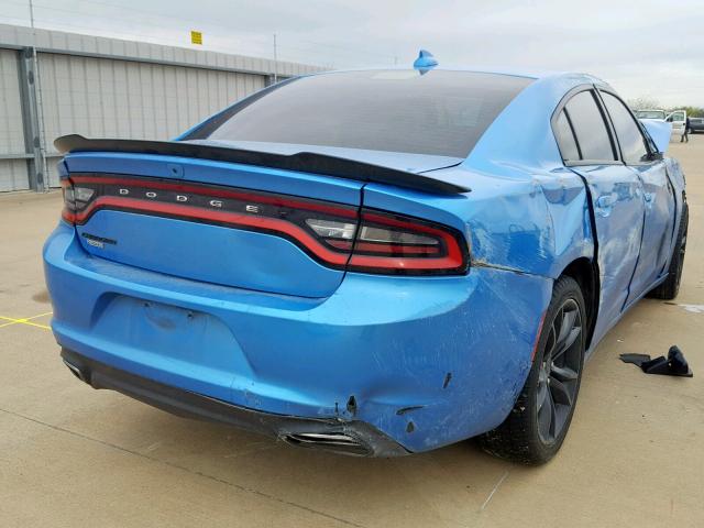 2C3CDXHG2GH187750 - 2016 DODGE CHARGER SX BLUE photo 4