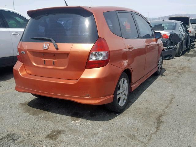 JHMGD386X7S034313 - 2007 HONDA FIT S TWO TONE photo 4