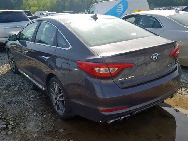 5NPE34AB1FH231568 - 2015 HYUNDAI SONATA SPO BROWN photo 3