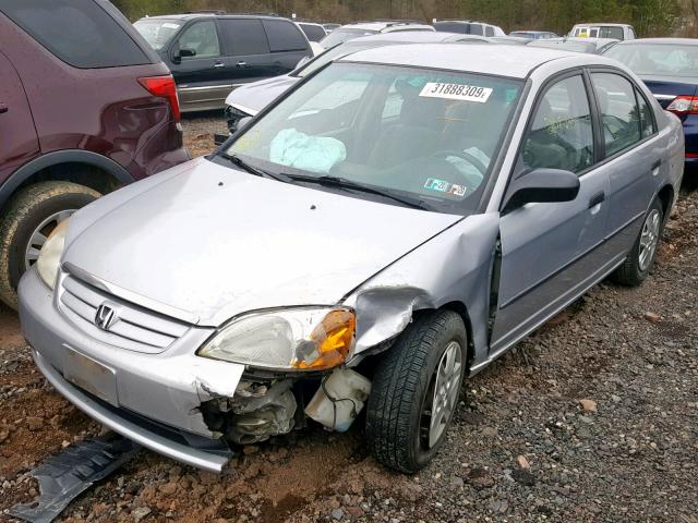 2HGES15153H623008 - 2003 HONDA CIVIC DX SILVER photo 2