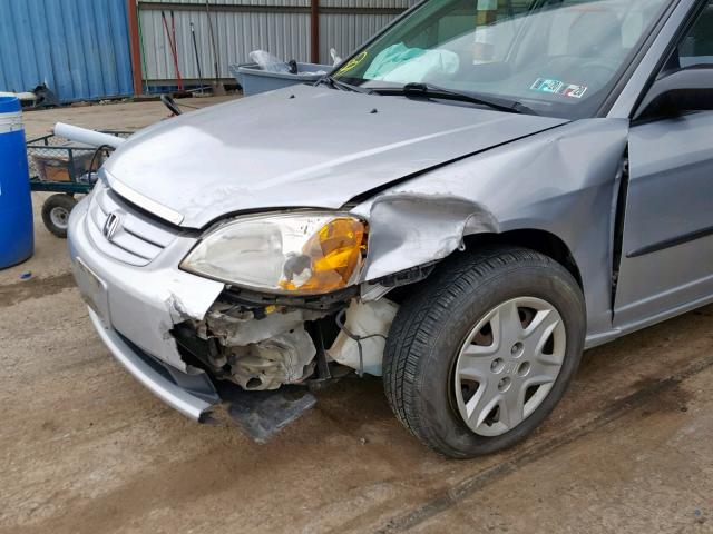 2HGES15153H623008 - 2003 HONDA CIVIC DX SILVER photo 9