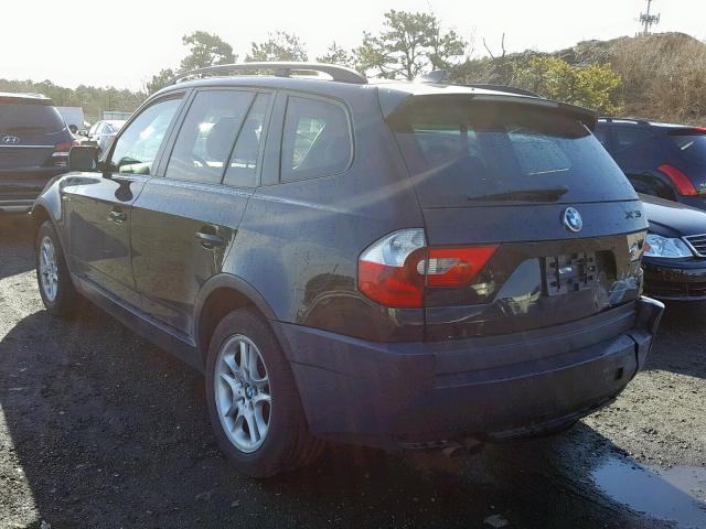 WBXPA73425WC52443 - 2005 BMW X3 2.5I BLACK photo 3