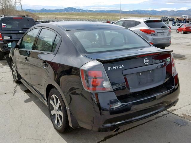 3N1AB6APXCL759956 - 2012 NISSAN SENTRA 2.0 BLACK photo 3