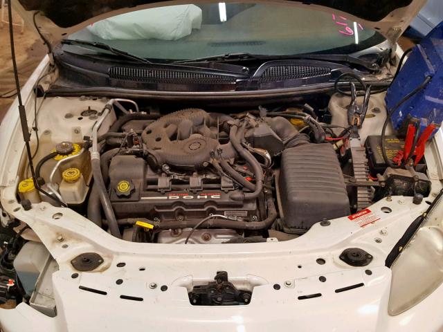 1C3EL55U01N617560 - 2001 CHRYSLER SEBRING LX WHITE photo 7