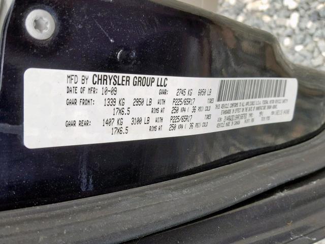 2V4RW3D18AR168783 - 2010 VOLKSWAGEN ROUTAN SE BLUE photo 10