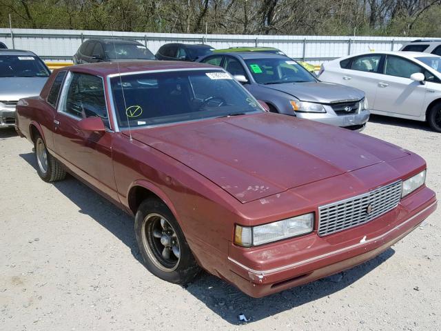 1G1GZ37Z5GR141591 - 1986 CHEVROLET MONTE CARL BURGUNDY photo 1