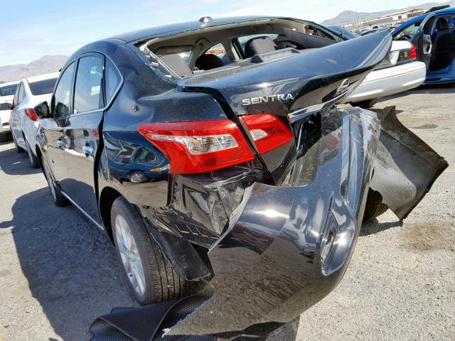 3N1AB7APXJL662100 - 2018 NISSAN SENTRA S BLACK photo 3