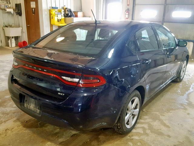 1C3CDFBBXFD193654 - 2015 DODGE DART SXT BLUE photo 4